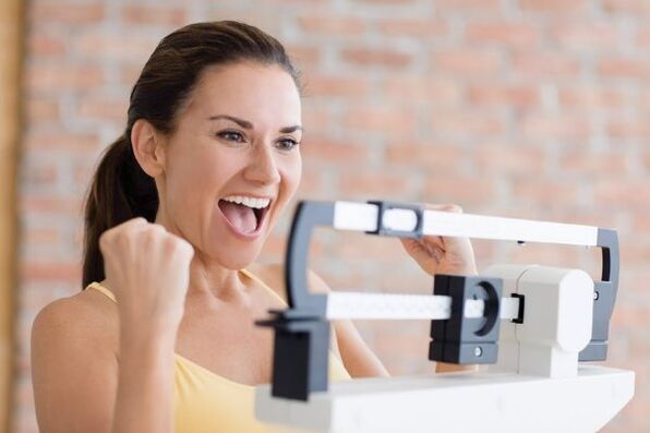 Det uppnådda resultatet av att gå ner i vikt kommer att fixas om du kontrollerar näringen